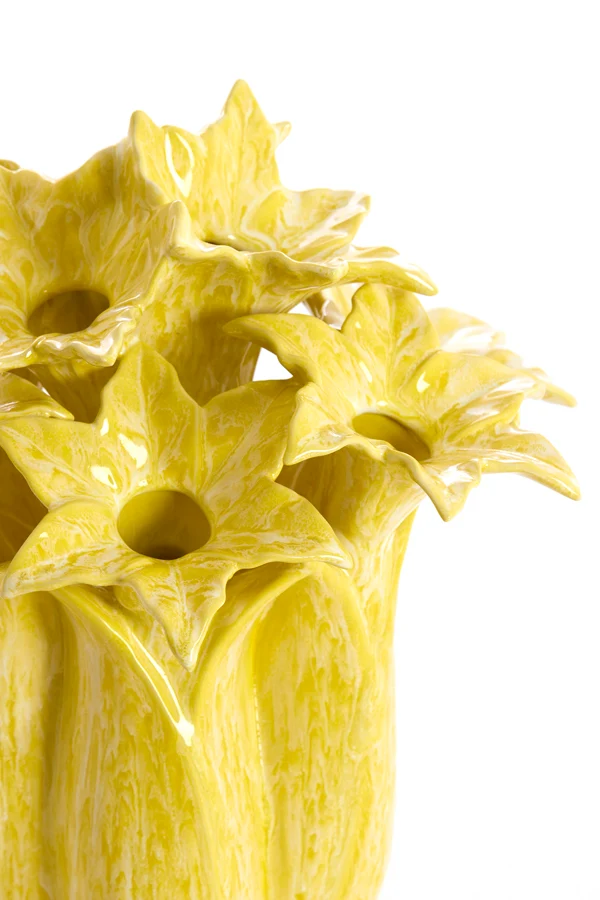 Vase deco 21,5x23,5 cm SAMPAGA ceramics yellow