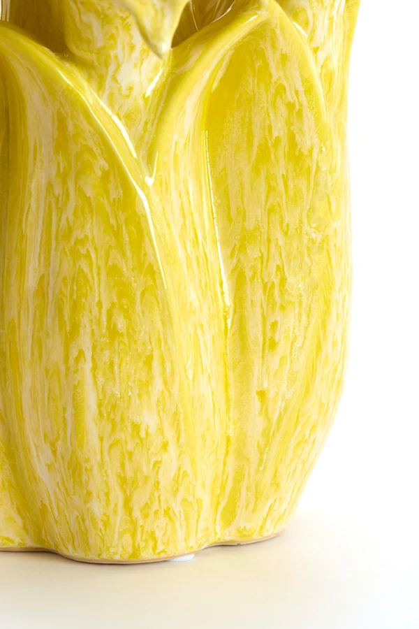 Vase deco 21,5x23,5 cm SAMPAGA ceramics yellow