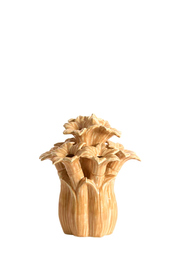Vase deco 21,5x23,5 cm SAMPAGA ceramics orange