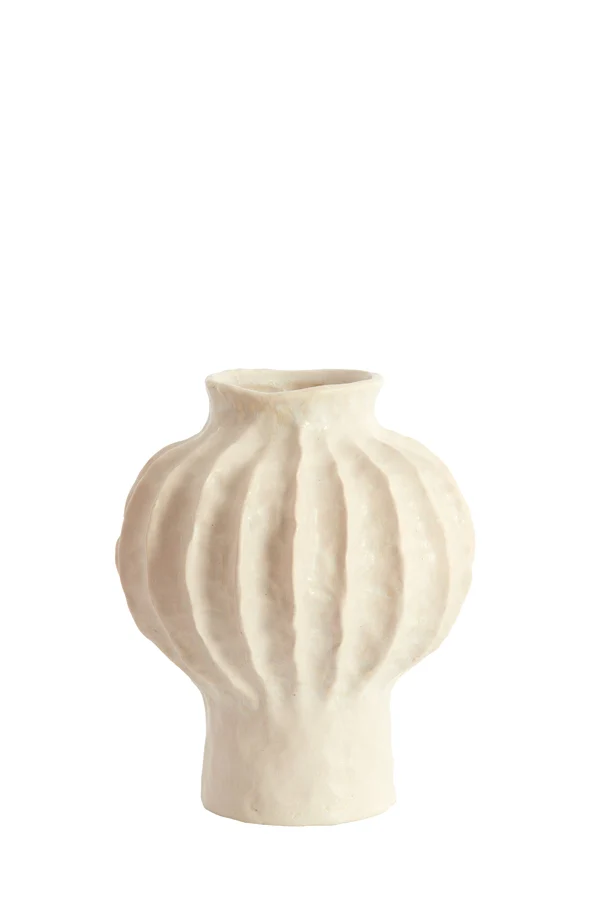 Vase deco 20x24 cm HAKONE ceramics cream