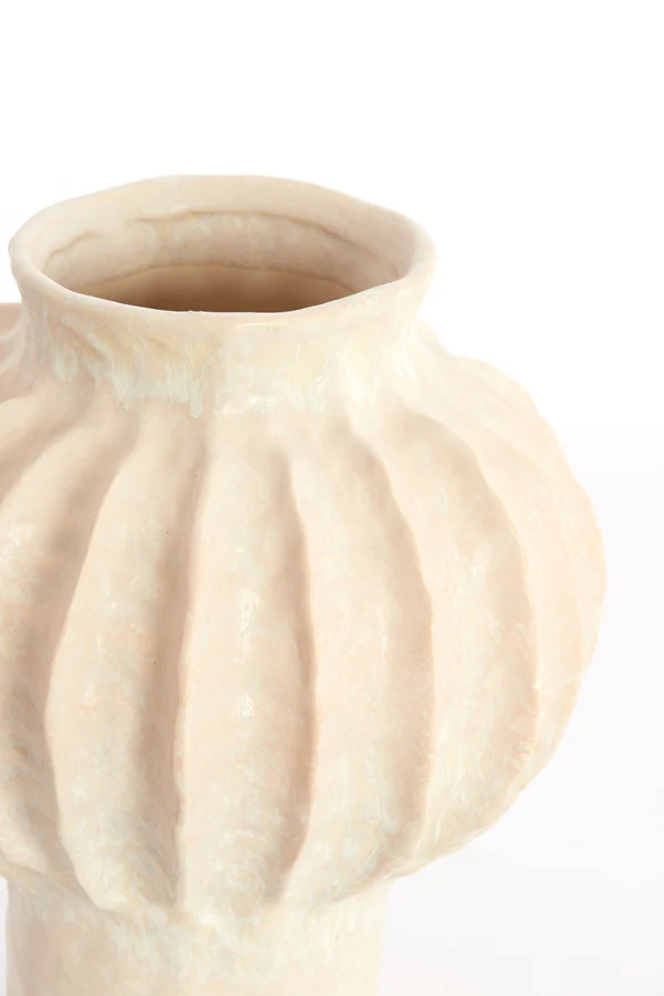 Vase deco 20x24 cm HAKONE ceramics cream