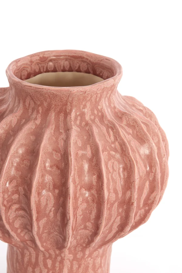 Vase deco 20x24 cm HAKONE ceramics coral-red
