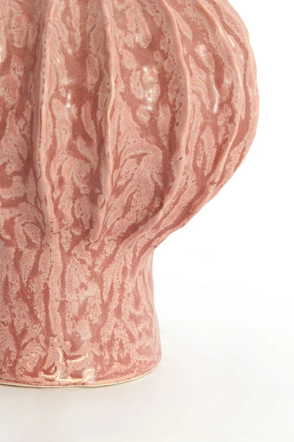 Vase deco 20x24 cm HAKONE ceramics coral-red