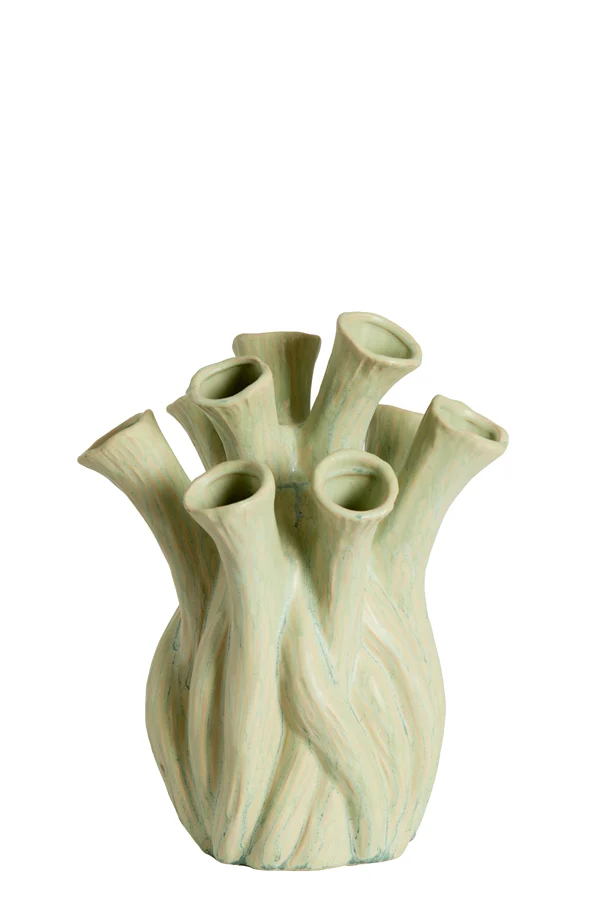 Vase deco 20x24,5 cm LYSET ceramics light green