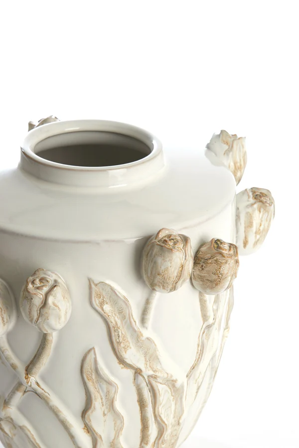Vase deco 32x32 cm JUANA ceramics cream