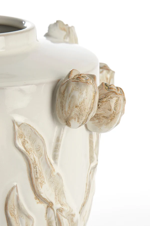 Vase deco 32x32 cm JUANA ceramics cream