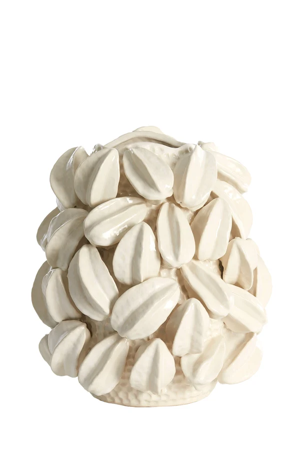 Vase deco 32x31,5x36,5 cm CARAMBOLA ceramics cream