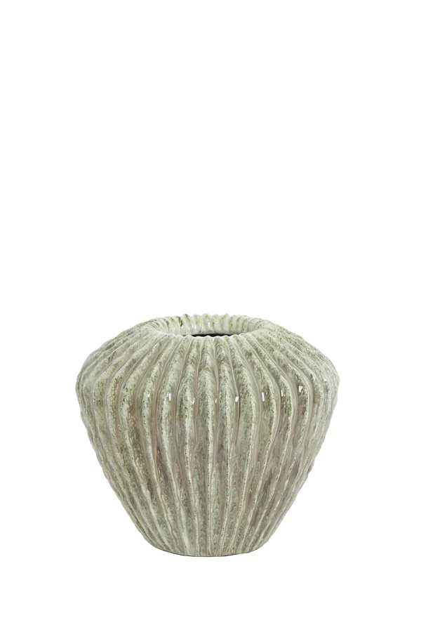 Vase deco 32x28 cm CACTI shiny mint green