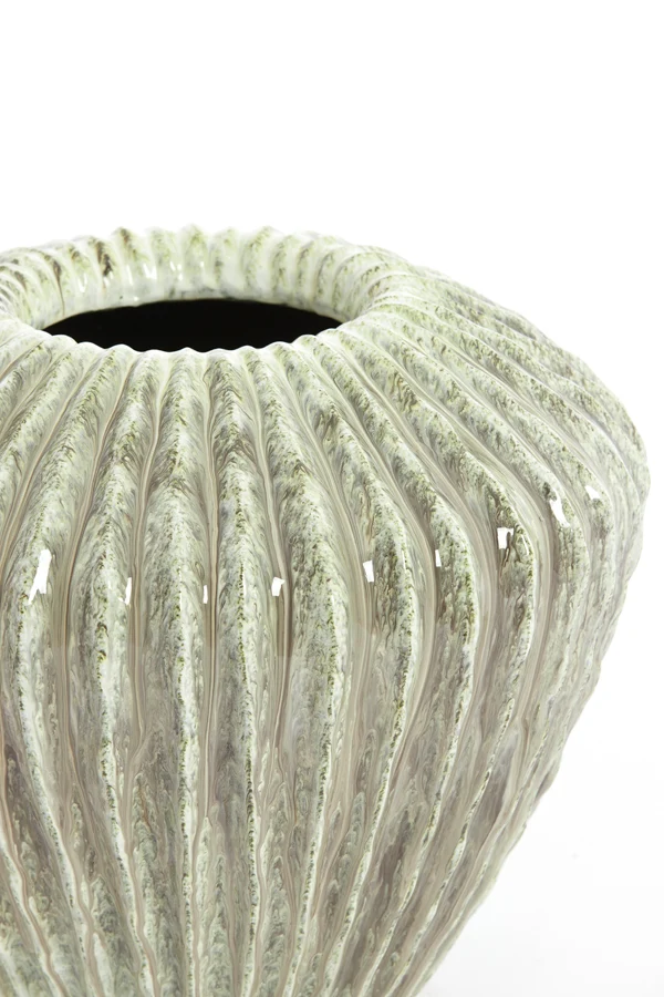 Vase deco 32x28 cm CACTI shiny mint green