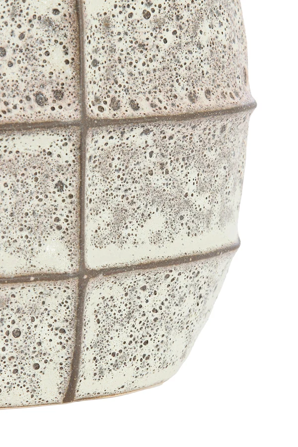 Vase deco 32x16x36 cm MANTU ceramics matt dark brown+cream