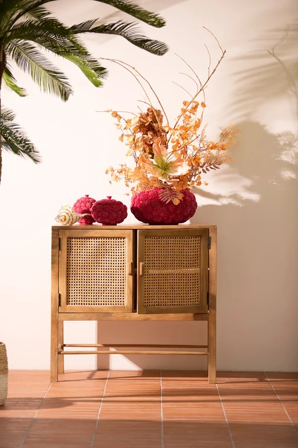 Vase deco 37x21 cm CORAL red