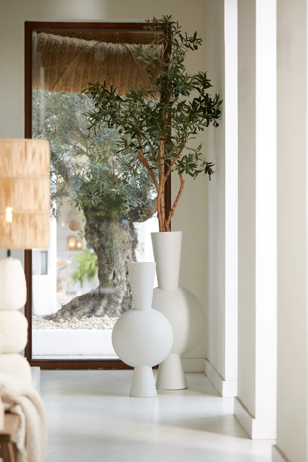 Vase deco 37,5x22x81 cm KAVANDU cream