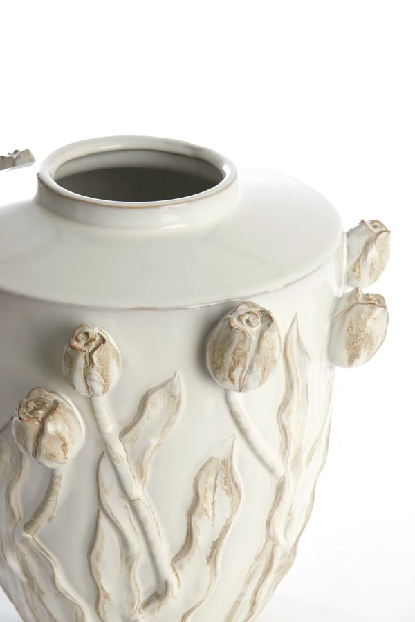 Vase deco 36x36 cm JUANA ceramics cream