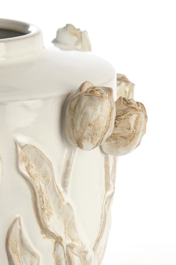 Vase deco 36x36 cm JUANA ceramics cream