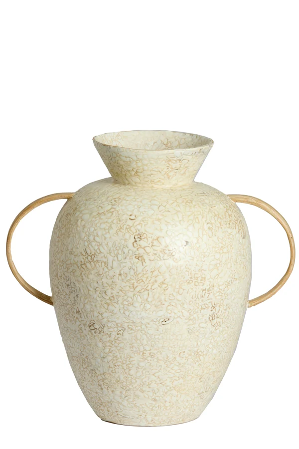 Vase deco 35x38 cm LERI bamboo cream