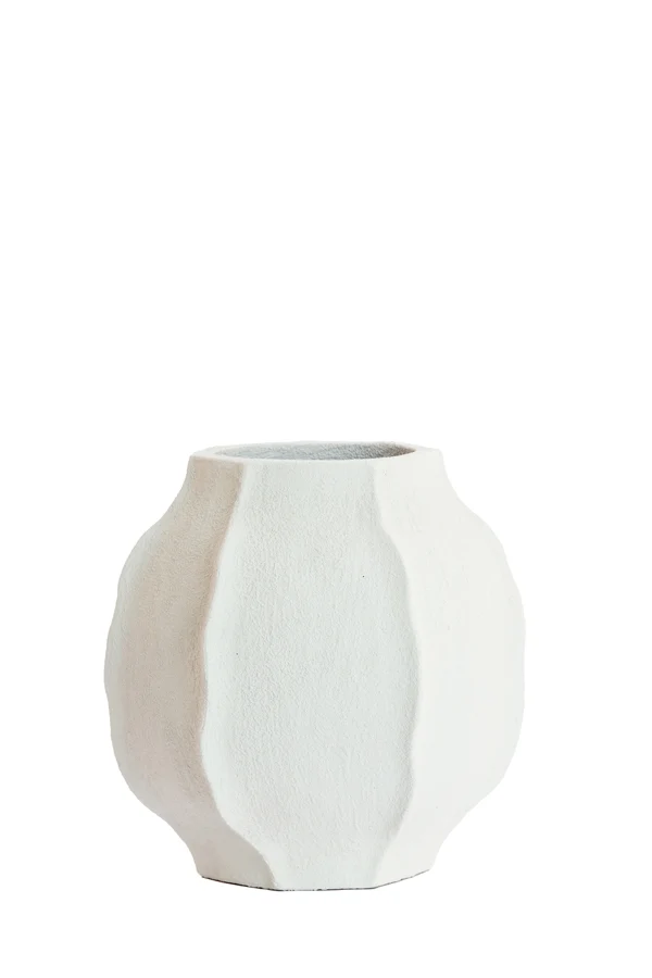 Vase deco 35x35 cm SAPHIRA matt white