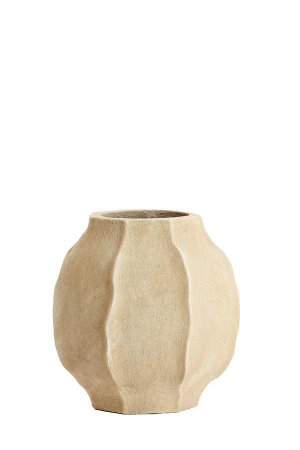 Vase deco 35x35 cm SAPHIRA matt sand