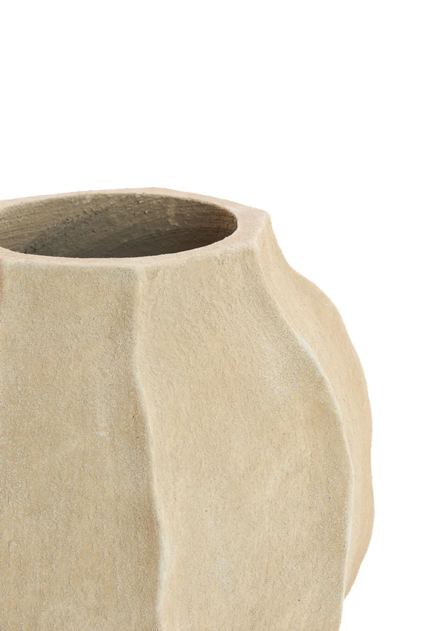 Vase deco 35x35 cm SAPHIRA matt sand
