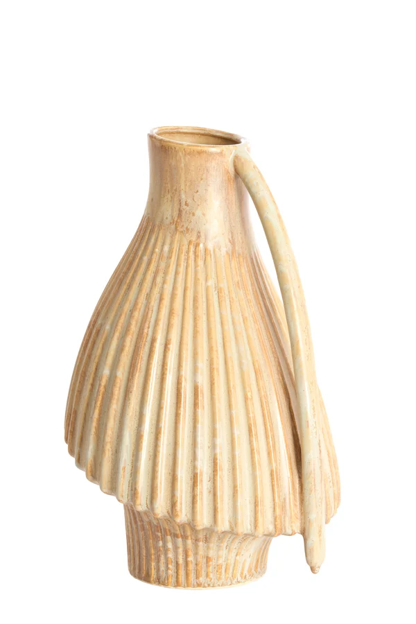 Vase deco 25,5x23x39,5 cm FORLA ceramics cream+orange-brown