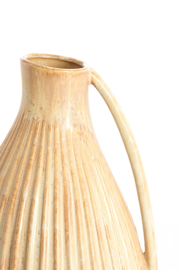 Vase deco 25,5x23x39,5 cm FORLA ceramics cream+orange-brown