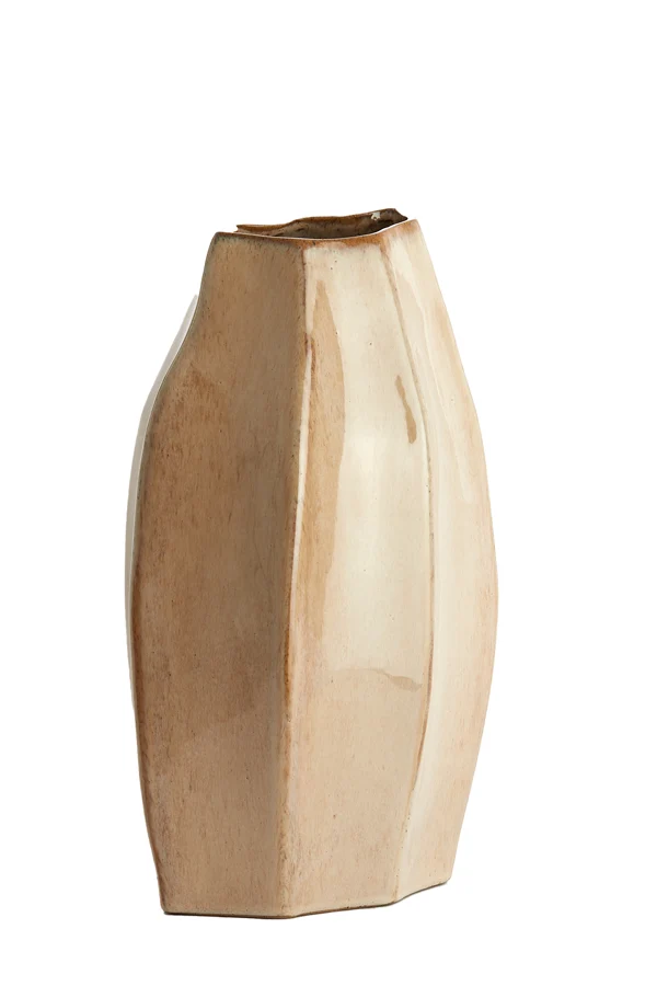 Vase deco 25,5x21,5x42,5 cm CHIADO shiny beige