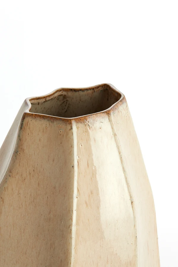 Vase deco 25,5x21,5x42,5 cm CHIADO shiny beige