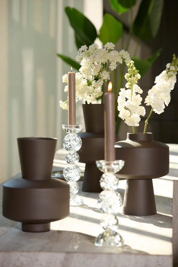 Vase deco 24x42 cm NOVALI matt brown