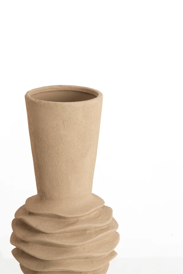 Vase deco 18x47,5 cm OLIVORA ceramics light brown