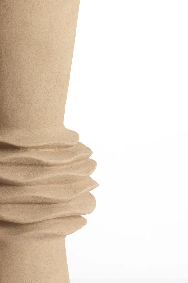 Vase deco 18x47,5 cm OLIVORA ceramics light brown