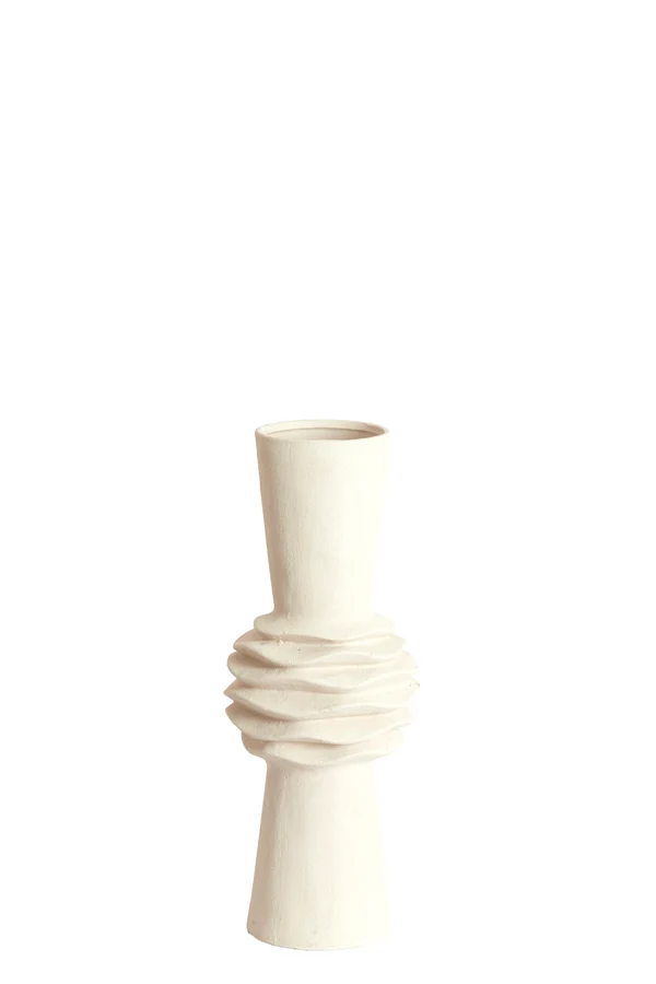 Vase deco 18x47,5 cm OLIVORA ceramics cream