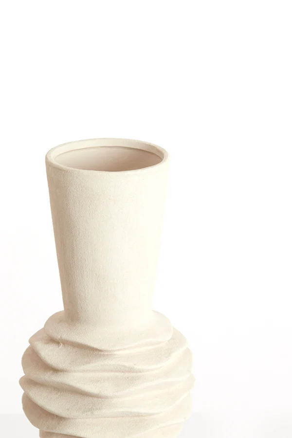 Vase deco 18x47,5 cm OLIVORA ceramics cream