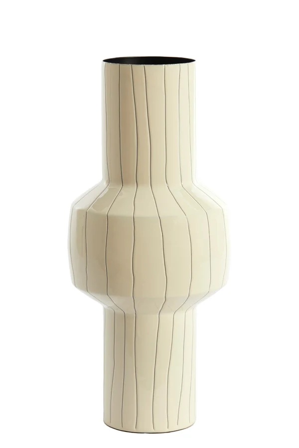 Vase deco 18x42 cm SENUMA shiny white+black