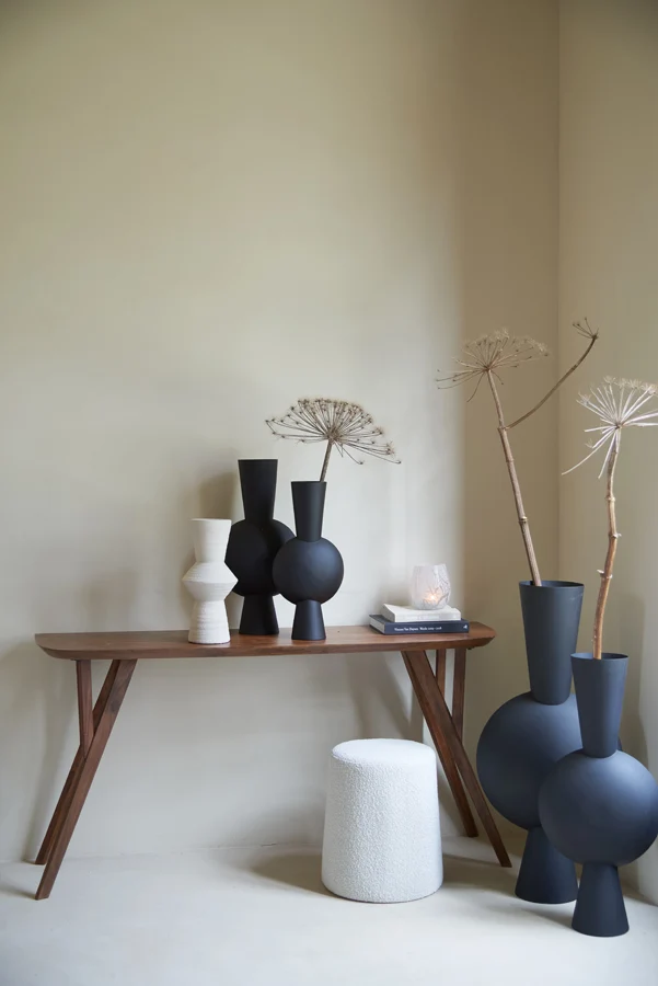 Vase deco 47x26x100 cm KAVANDU matt black