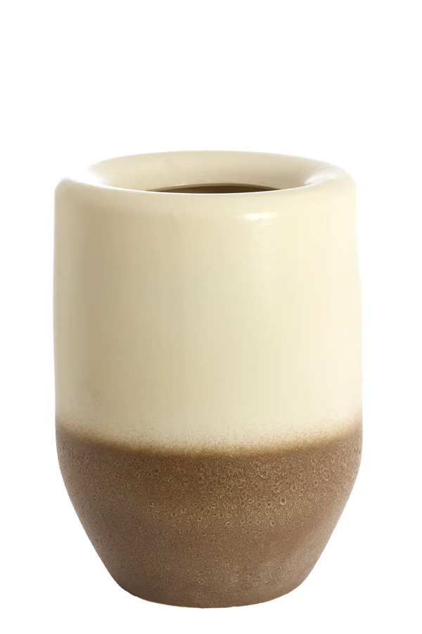 Vase deco 47,5x65 cm ISAURA ceramics cream+brown