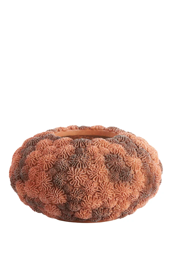 Vase deco 47,5x25,5 cm CORAL peach-light brown