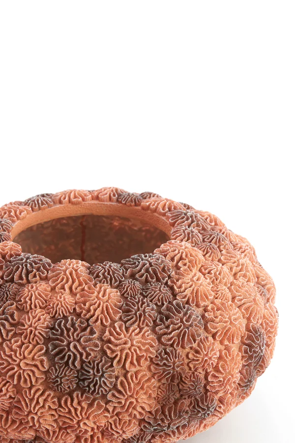 Vase deco 47,5x25,5 cm CORAL peach-light brown
