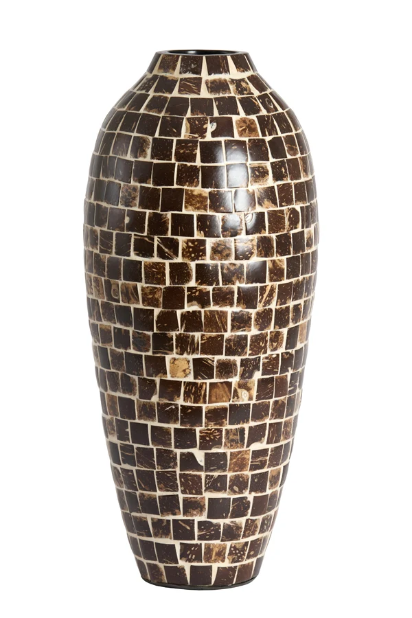 Vase deco 22x50 cm TUDELA coconut dark brown
