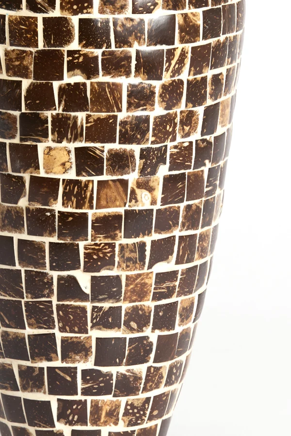 Vase deco 22x50 cm TUDELA coconut dark brown