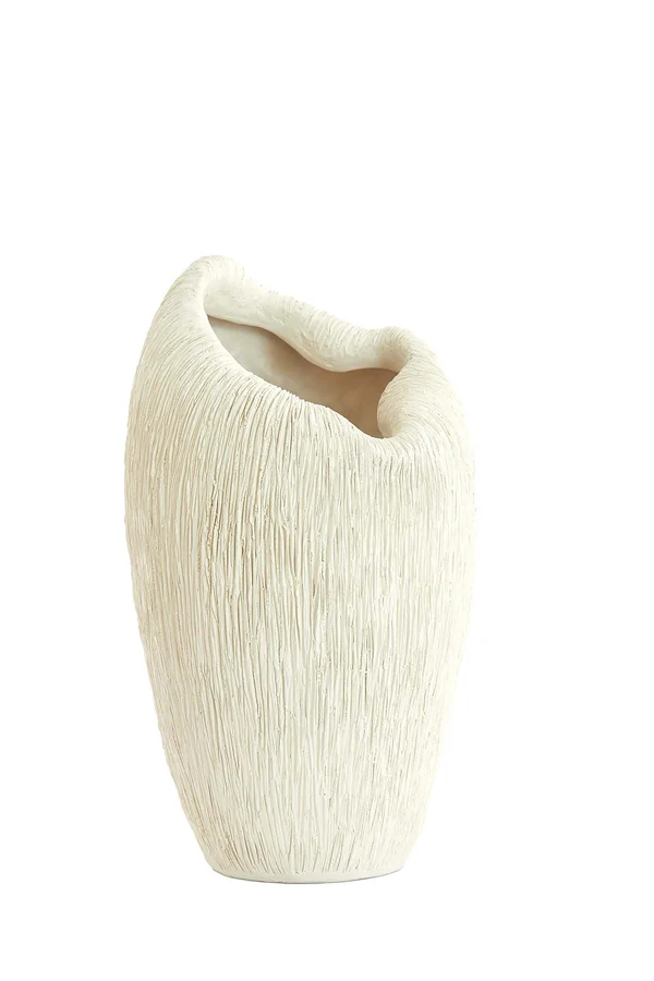 Vase deco 21,5x20,5x36,5 cm DENISA cream