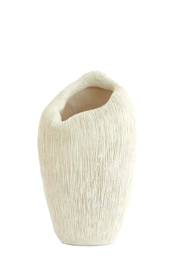 Vase deco 21,5x20,5x36,5 cm DENISA cream