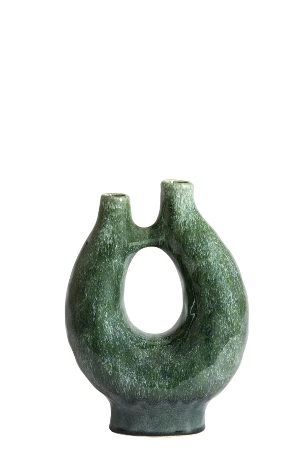 Vase deco 21,5x11,5x30 cm KATHA ceramics petrol