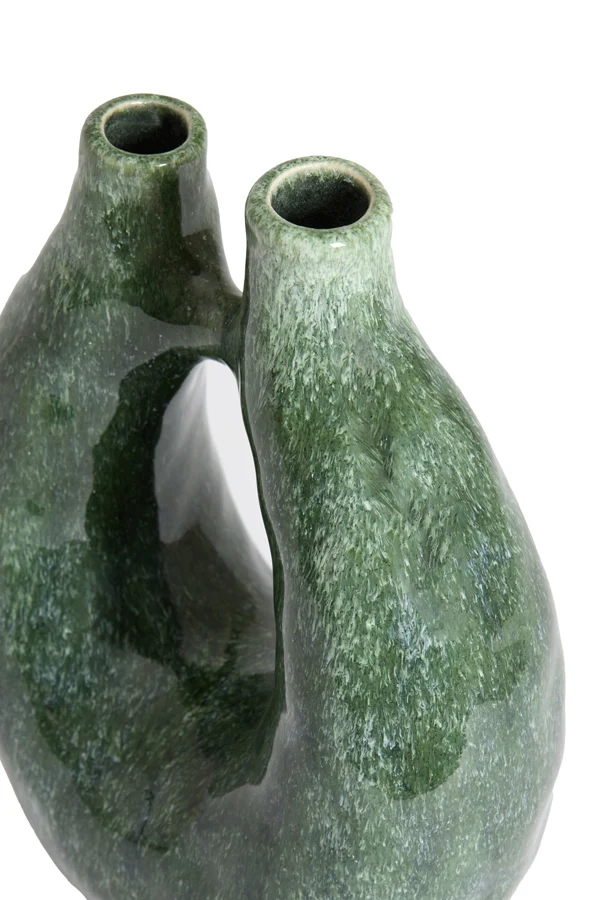 Vase deco 21,5x11,5x30 cm KATHA ceramics petrol