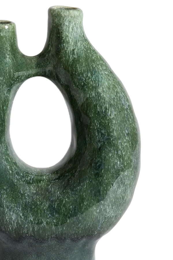 Vase deco 21,5x11,5x30 cm KATHA ceramics petrol