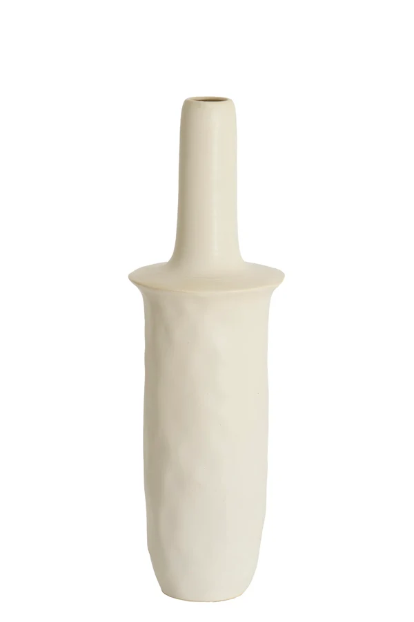 Vase deco 20x65,5 cm SENNES ceramics matt cream