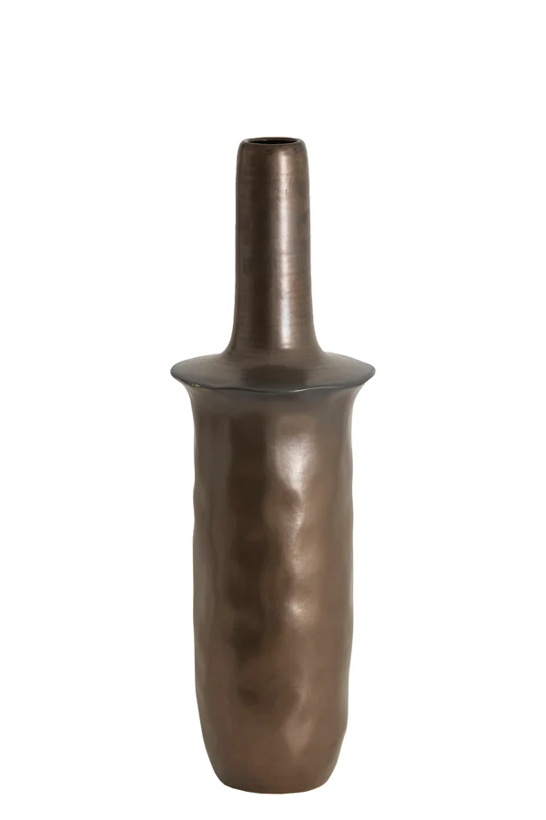 Vase deco 20x65,5 cm SENNES ceramics dark bronze