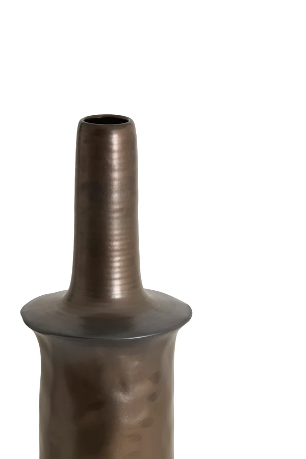 Vase deco 20x65,5 cm SENNES ceramics dark bronze
