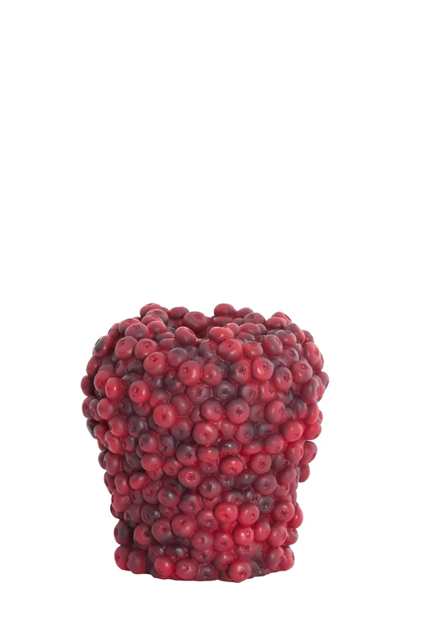 Vase deco 20x20,5 cm BERRIES burgundy