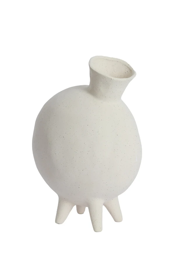 Vase deco 20x15x29 cm BUGIBBA matt cream