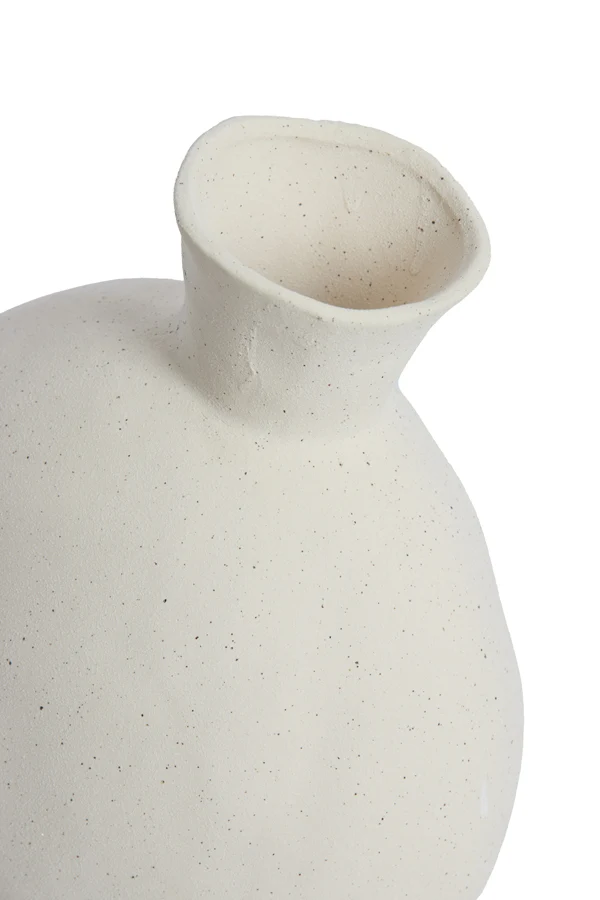 Vase deco 20x15x29 cm BUGIBBA matt cream