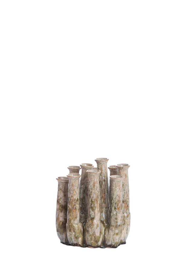 Vase deco 20x15x24 cm LEANJA ceramics beige